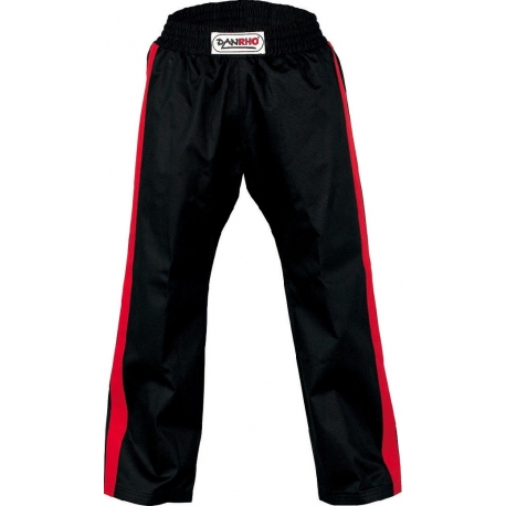 DANRHO FREESTYLE kalhoty černé s červeným pruhem